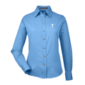 Ladies' Easy Blend Long-Sleeve Twill Shirt with Stain-Release